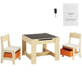 VEVOR Kids Table and Chair Set, Wooden Activity Table with Storage Space and Boxes, Kids Play Table for Toddlers Art, Craft, Reading, Learning, Beige