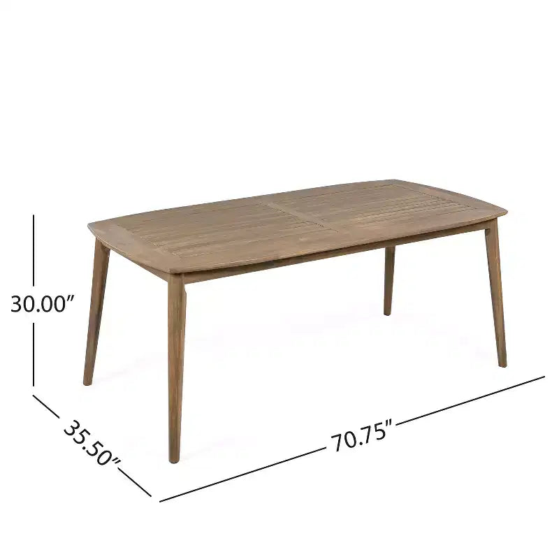 Christopher Knight Home Anivia - Ensemble de salle à manger rustique 7 pièces en bois d'acacia avec coussins