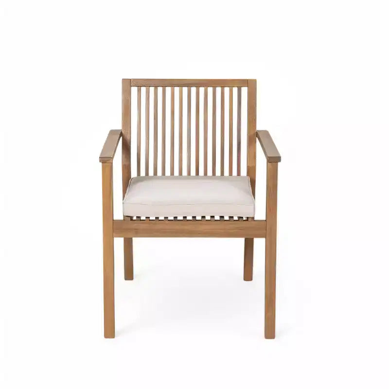 Christopher Knight Home Anivia - Ensemble de salle à manger rustique 7 pièces en bois d'acacia avec coussins