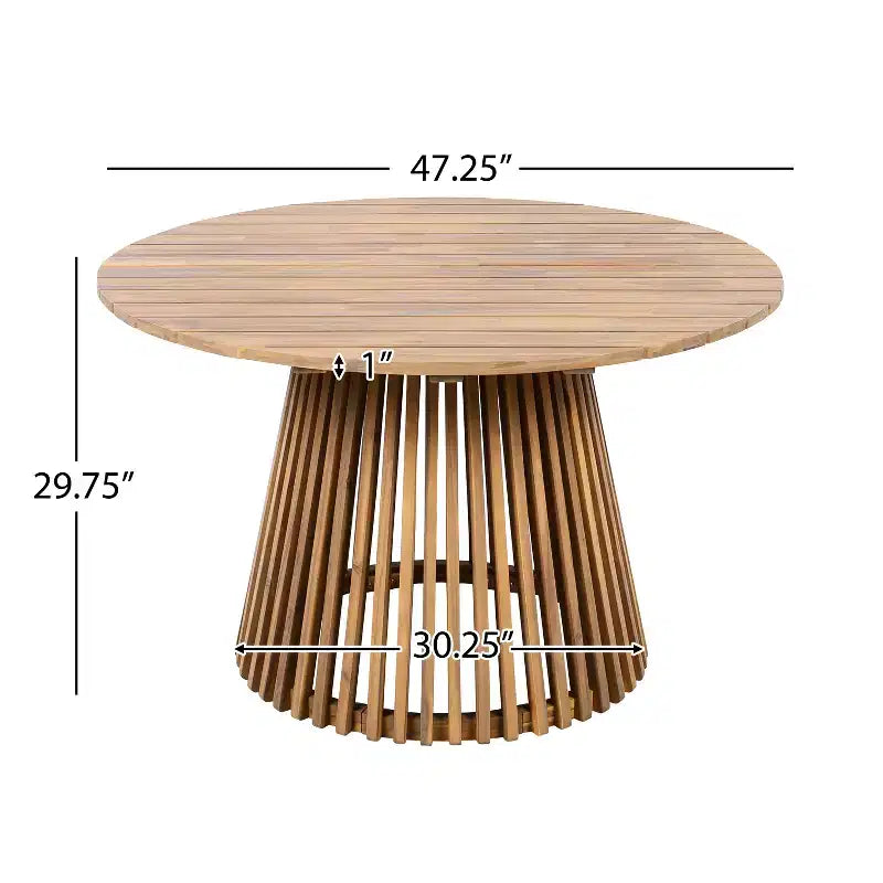 Christopher Knight Home Sett, ensemble de salle à manger d'extérieur rustique 5 pièces en bois d'acacia