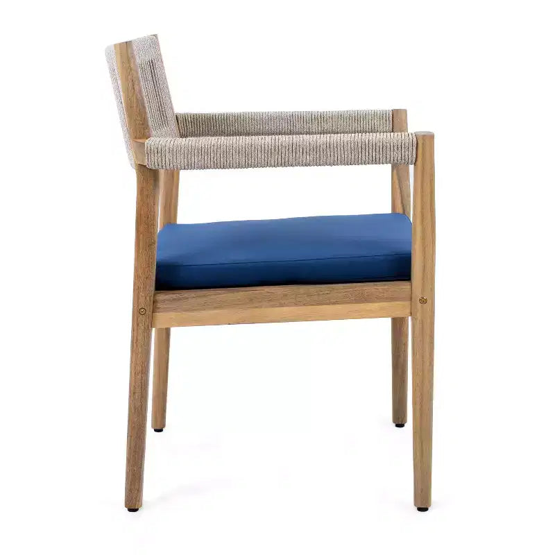 Christopher Knight Home Sivir Ensemble de salle à manger d'extérieur moderne de 5 pièces en bois d'acacia avec coussins