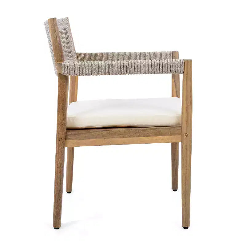 Christopher Knight Home Sivir Ensemble de salle à manger d'extérieur moderne de 5 pièces en bois d'acacia avec coussins