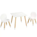 VEVOR Kids Table and 2 Chairs Set, Children Multi-Activity Table for Art, Craft, Reading, Learning, 1 Table and 2 Chairs,White
