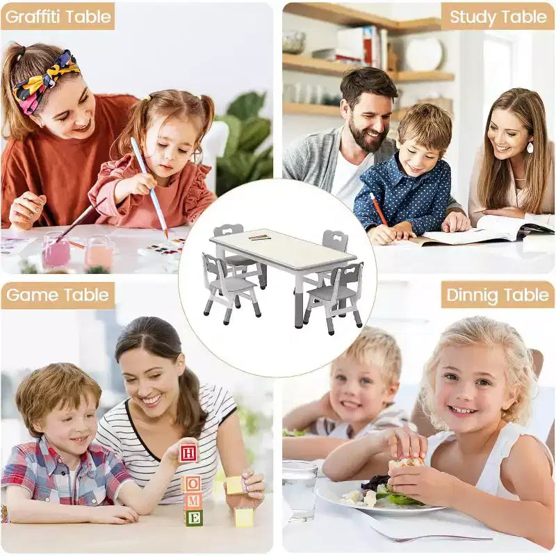 CuisinSmart Ensemble de chaises pour enfants à hauteur réglable, chaises pour tout-petits, garçons et filles de 2 à 6 ans, pour la maison, la famille, la salle de classe, la crèche