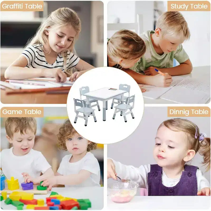 CuisinSmart Ensemble de chaises pour enfants à hauteur réglable, chaises pour tout-petits, garçons et filles de 2 à 6 ans, pour la maison, la famille, la salle de classe, la crèche