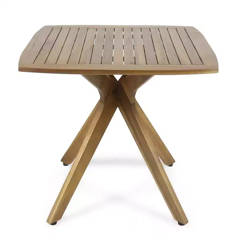 Christopher Knight Home Laura Ensemble de salle à manger 5 pièces en rotin et fer avec table en bois d'acacia à piètement en X