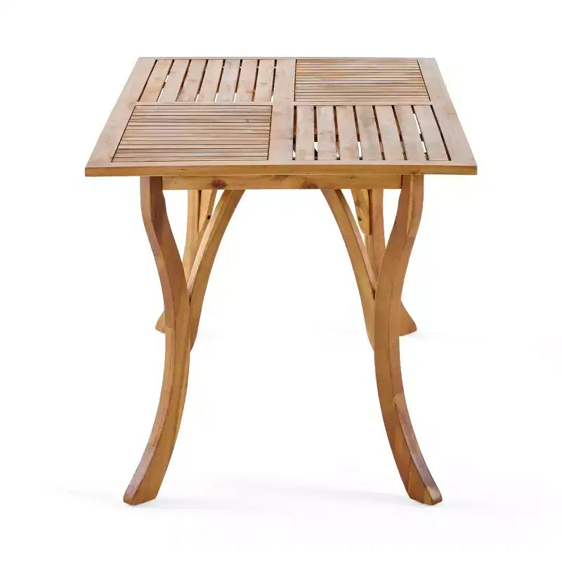 Ensemble de salle à manger d'extérieur 7 pièces Christopher Knight Home Caraga en bois d'acacia et osier avec coussin