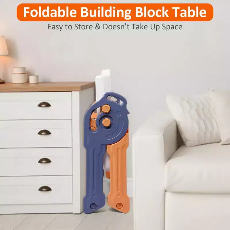 Chevalet pliable pour tout-petits, table de blocs de construction, table à eau/table de cuisine, tableau blanc magnétique effaçable à sec, chevalet d'art pour enfants