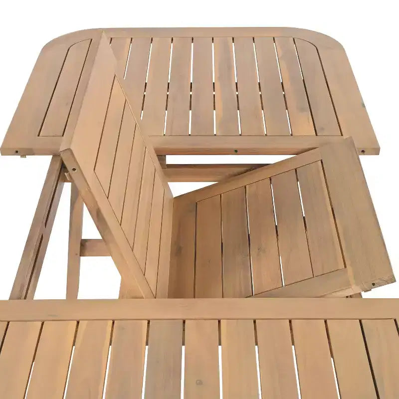Ensemble de salle à manger d'extérieur Christopher Knight Home Olcott 7 pièces en bois d'acacia avec table extensible et fauteuils en corde tressée