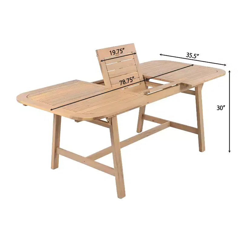 Ensemble de salle à manger d'extérieur Christopher Knight Home Olcott 7 pièces en bois d'acacia avec table extensible et fauteuils en corde tressée