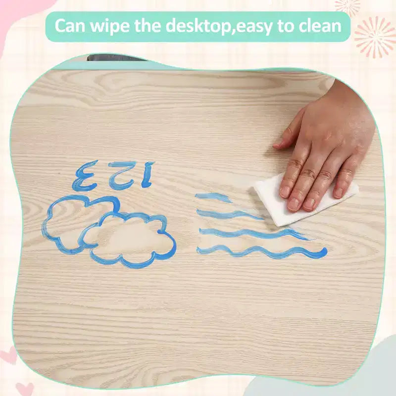 Ensemble Table et Chaises pour Enfants, Bureau Réglable en Hauteur pour Enfants de 2 à 10 Ans, Table d'Activités Manuelles, Pieds Antidérapants, pour Salles de Classe et Garderies