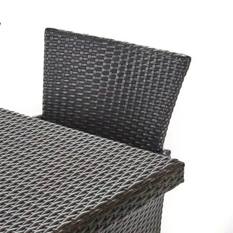 Christopher Knight Home Kama Ensemble de salle à manger d'extérieur 9 pièces en osier avec table carrée de 64 po et chaises empilables
