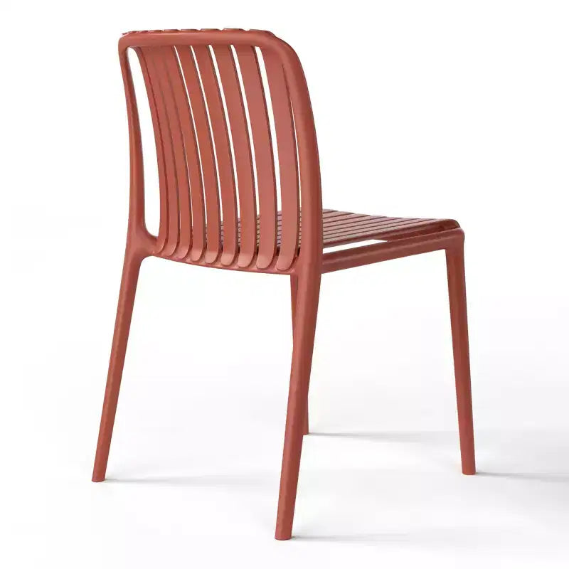 Ensemble de salle à manger extérieur 5 pièces WestinTrends Playa avec table en métal et chaises de patio empilables en résine