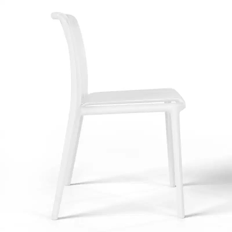 Ensemble de salle à manger extérieur 5 pièces WestinTrends Playa avec table en métal et chaises de patio empilables en résine