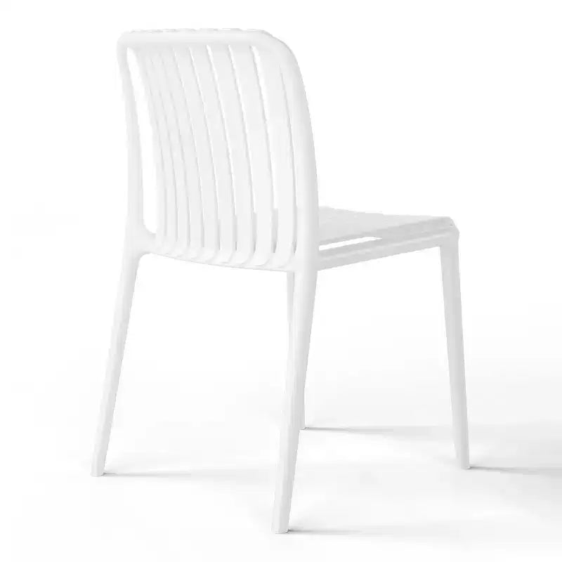 Ensemble de salle à manger extérieur 5 pièces WestinTrends Playa avec table en métal et chaises de patio empilables en résine