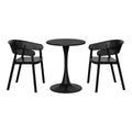 WestinTrends Playa 3-Piece Indoor Outdoor Metal Patio Dining Table Set With Stackable Patio Chairs