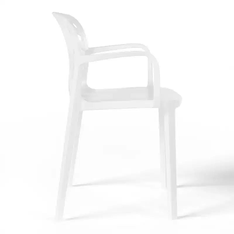 Ensemble de salle à manger d'extérieur et d'intérieur WestinTrends Playa 5 pièces en métal avec chaises de patio empilables