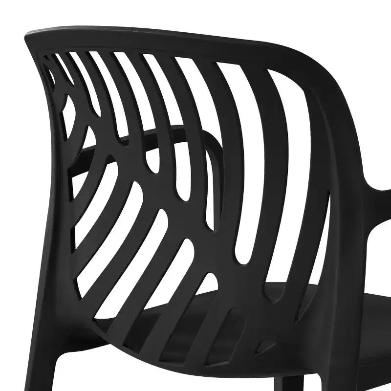 Ensemble de salle à manger d'extérieur et d'intérieur 3 pièces en métal WestinTrends Playa avec chaises de terrasse empilables
