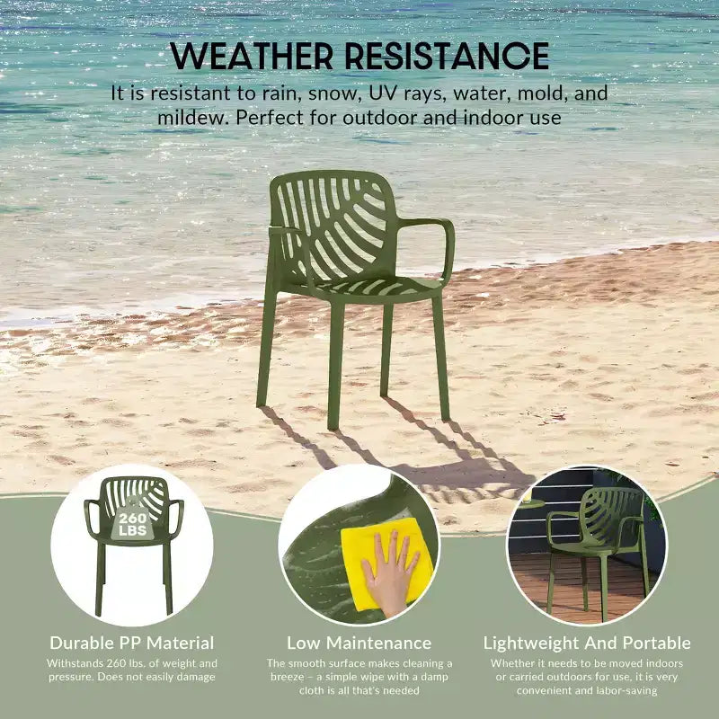 Ensemble de salle à manger d'extérieur et d'intérieur 3 pièces en métal WestinTrends Playa avec chaises de terrasse empilables