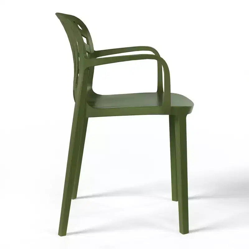 Ensemble de salle à manger d'extérieur et d'intérieur 3 pièces en métal WestinTrends Playa avec chaises de terrasse empilables