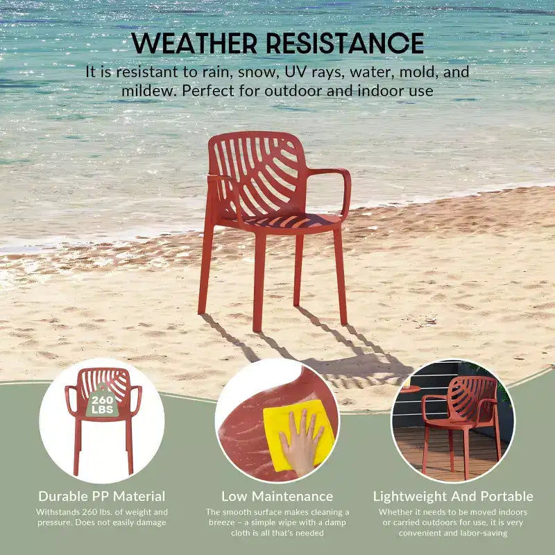 Ensemble de salle à manger d'extérieur et d'intérieur 3 pièces en métal WestinTrends Playa avec chaises de terrasse empilables