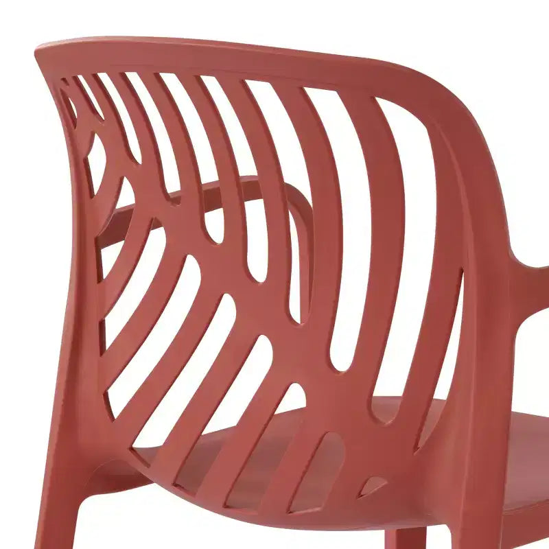 Ensemble de salle à manger d'extérieur et d'intérieur 3 pièces en métal WestinTrends Playa avec chaises de terrasse empilables