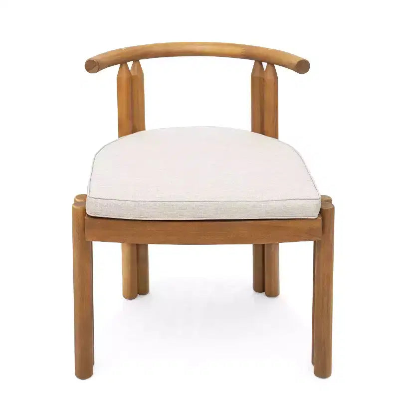 Christopher Knight Home Varkael Ensemble de salle à manger d'extérieur rustique 7 pièces en bois d'acacia avec coussins