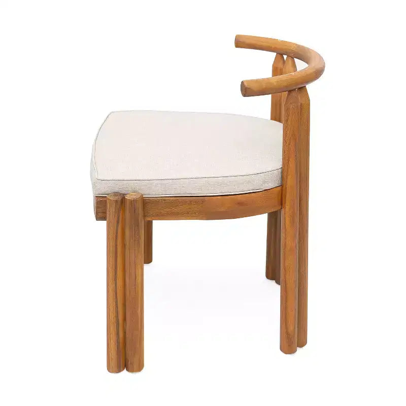 Christopher Knight Home Varkael Ensemble de salle à manger d'extérieur rustique 7 pièces en bois d'acacia avec coussins
