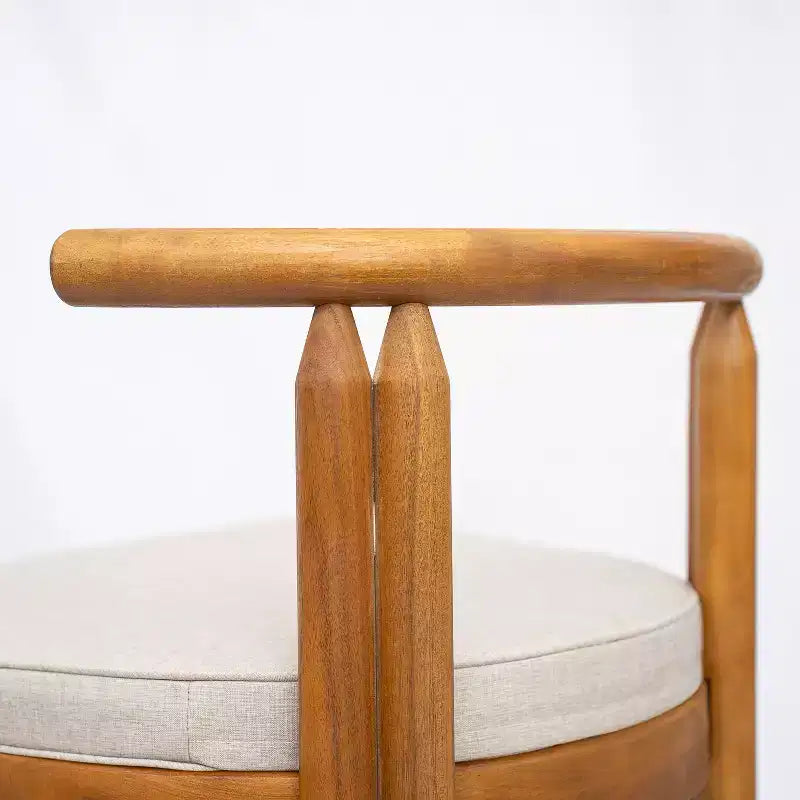 Christopher Knight Home Varkael Ensemble de salle à manger d'extérieur rustique 7 pièces en bois d'acacia avec coussins