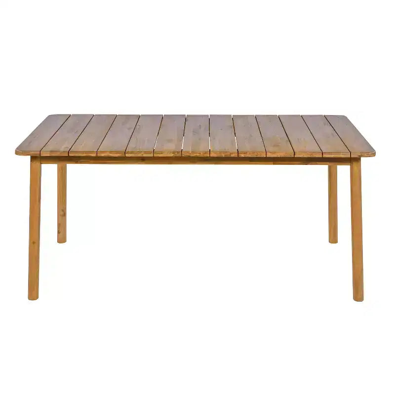 Christopher Knight Home Varkael Ensemble de salle à manger d'extérieur rustique 7 pièces en bois d'acacia avec coussins