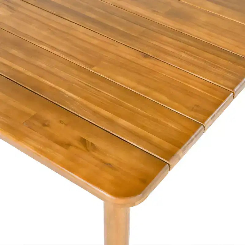 Christopher Knight Home Varkael Ensemble de salle à manger d'extérieur rustique 7 pièces en bois d'acacia avec coussins