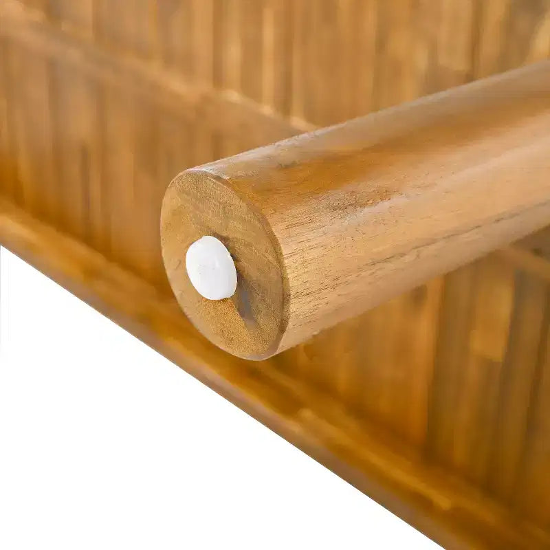 Christopher Knight Home Varkael Ensemble de salle à manger d'extérieur rustique 7 pièces en bois d'acacia avec coussins