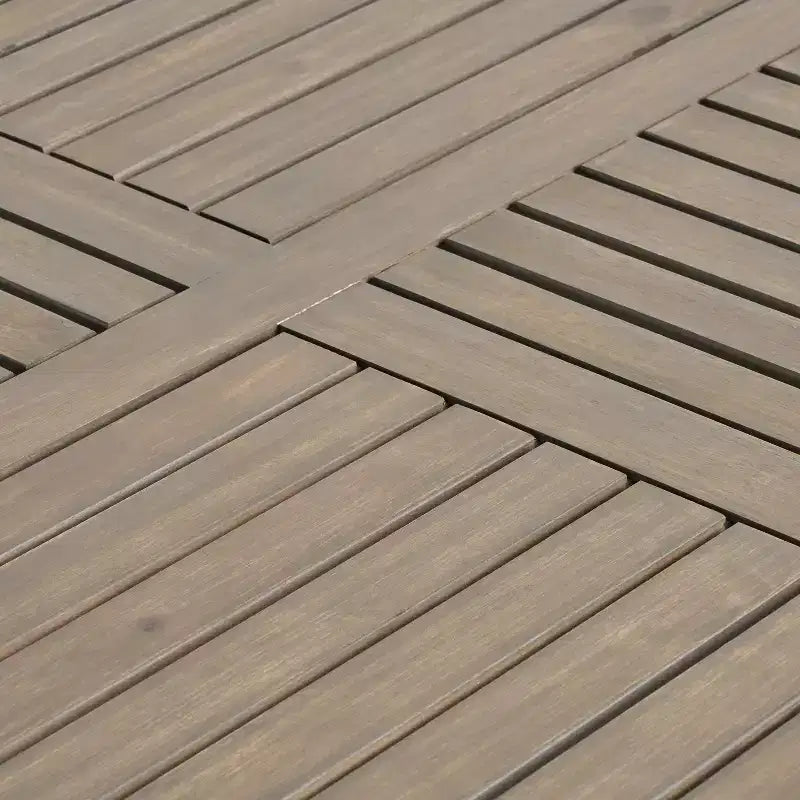Ensemble de salle à manger GDFStudio 7 pièces en osier et bois d'acacia pour extérieur
