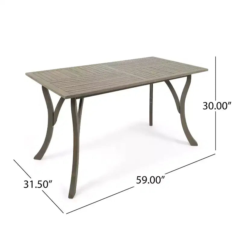Ensemble de salle à manger GDFStudio 7 pièces en osier et bois d'acacia pour extérieur