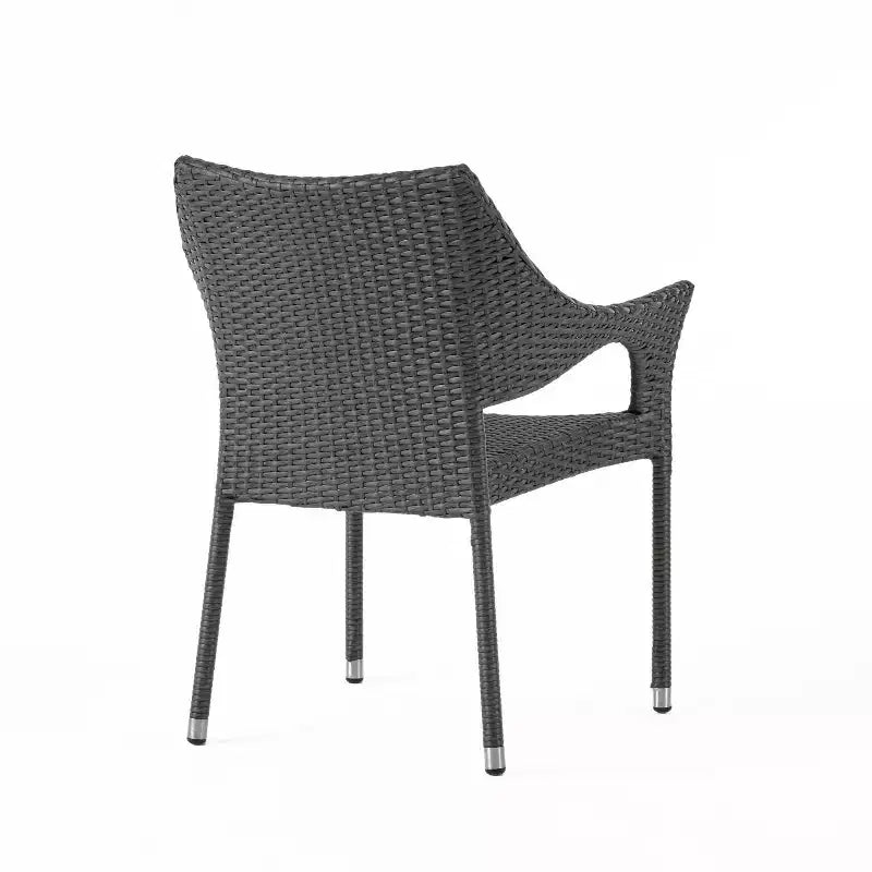 Ensemble de salle à manger GDFStudio 7 pièces en osier et bois d'acacia pour extérieur