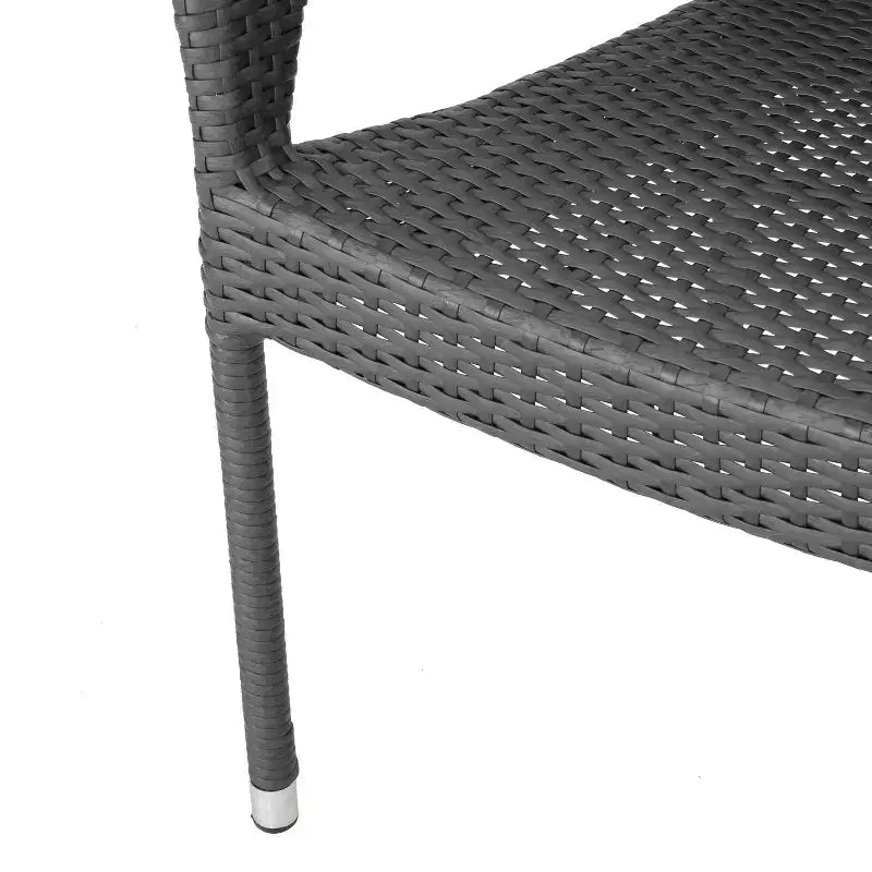 Ensemble de salle à manger GDFStudio 7 pièces en osier et bois d'acacia pour extérieur