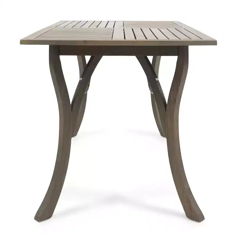 Ensemble de salle à manger GDFStudio 7 pièces en osier et bois d'acacia pour extérieur