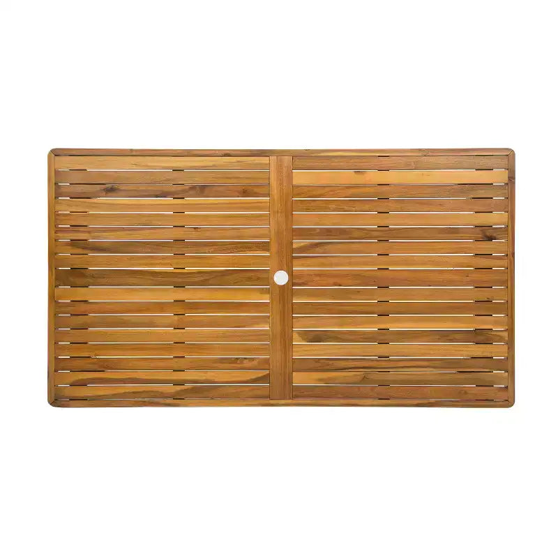 Ensemble de salle à manger 7 pièces en aluminium et bois d'acacia Christopher Knight Home Ofer