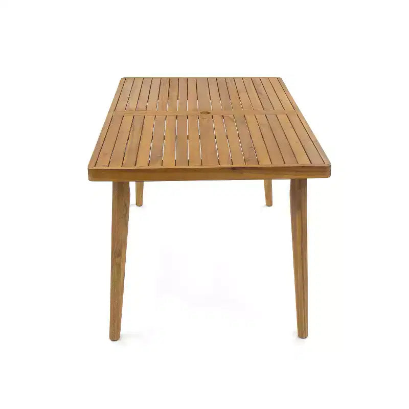 Ensemble de salle à manger 7 pièces en aluminium et bois d'acacia Christopher Knight Home Ofer