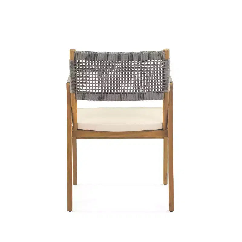 Ensemble de salle à manger d'extérieur rustique 6 pièces Christopher Knight Home Liliana en bois d'acacia avec table à lattes en rotin et coussins