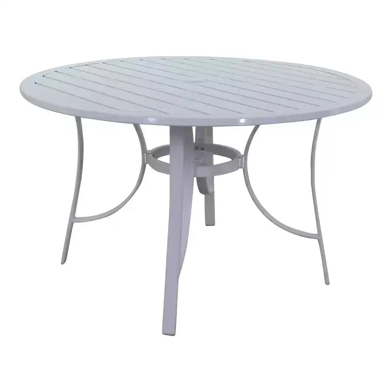 Ensemble repas rond 5 pièces Courtyard Casual Santa Fe de 122 cm avec fauteuils à bascule pivotants en osier Comprend une table ronde et 4 fauteuils à bascule pivotants en osier
