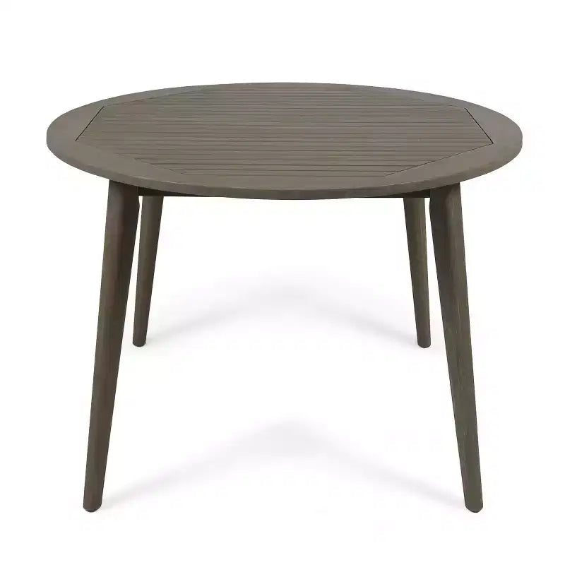 Christopher Knight Home Torrence Ensemble de salle à manger d'extérieur 5 pièces en bois d'acacia et osier avec coussin