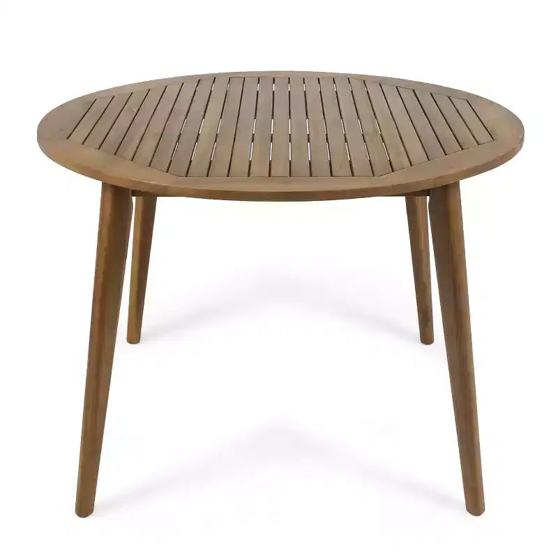 Christopher Knight Home Torrence Ensemble de salle à manger d'extérieur 5 pièces en bois d'acacia et osier avec coussin