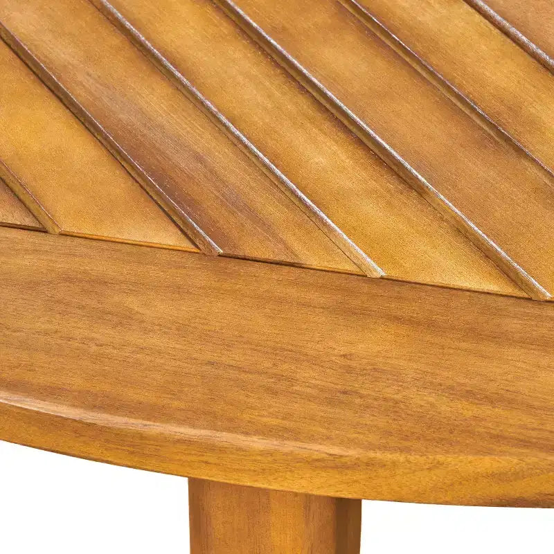 Christopher Knight Home Torrence Ensemble de salle à manger d'extérieur 5 pièces en bois d'acacia et osier avec coussin