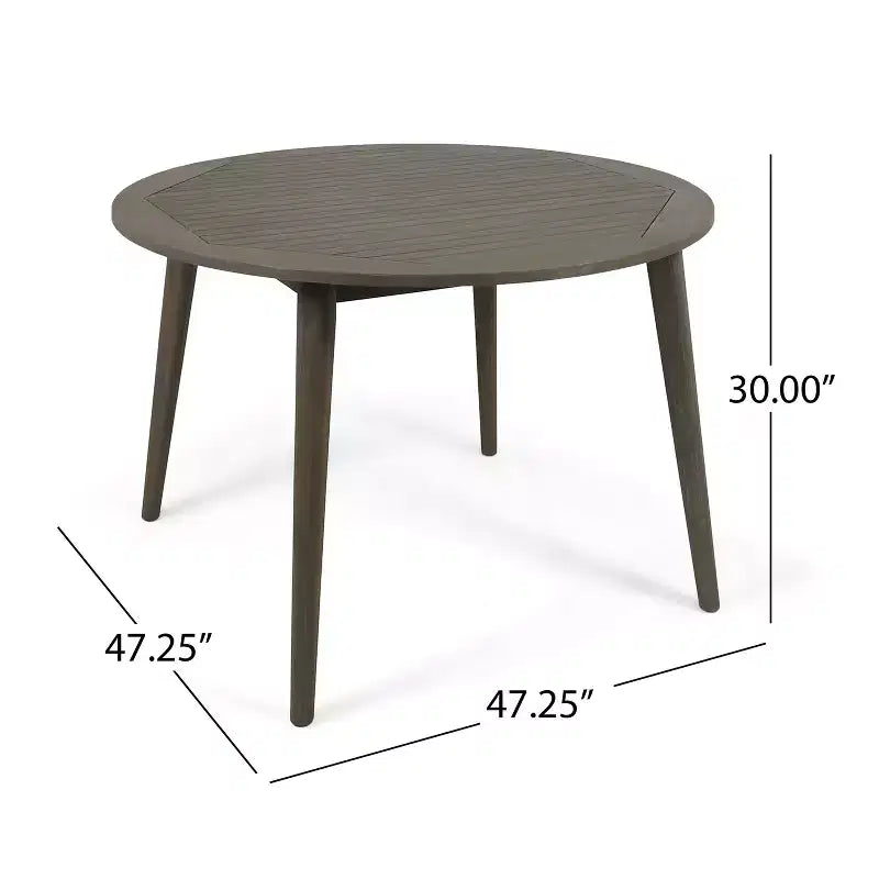 Christopher Knight Home Torrence Ensemble de salle à manger d'extérieur 5 pièces en bois d'acacia et osier avec coussin