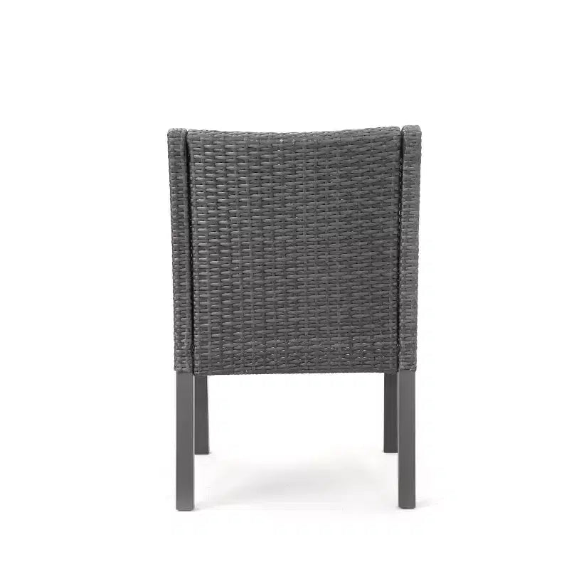 Christopher Knight Home Torrence Ensemble de salle à manger d'extérieur 5 pièces en bois d'acacia et osier avec coussin