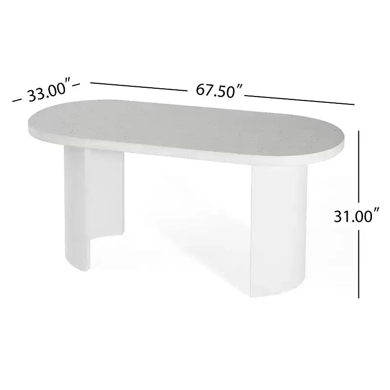 Christopher Knight Home Adair – Ensemble de salle à manger moderne 6 pièces pour patio, en béton et terrazzo, avec chaises de salle à manger en osier
