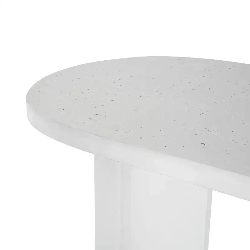 Christopher Knight Home Adair – Ensemble de salle à manger moderne 6 pièces pour patio, en béton et terrazzo, avec chaises de salle à manger en osier