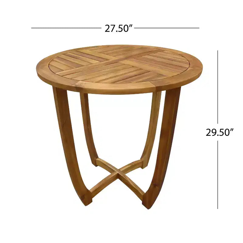 Christopher Knight Home Daisy Ensemble de salle à manger 3 pièces en bois d'acacia rustique avec chaises en osier