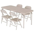 5-Piece Children's Folding Table and Chair Set, Toddler Kids Activity Table and Chair Set for Restaurants, Nurseries, Classrooms